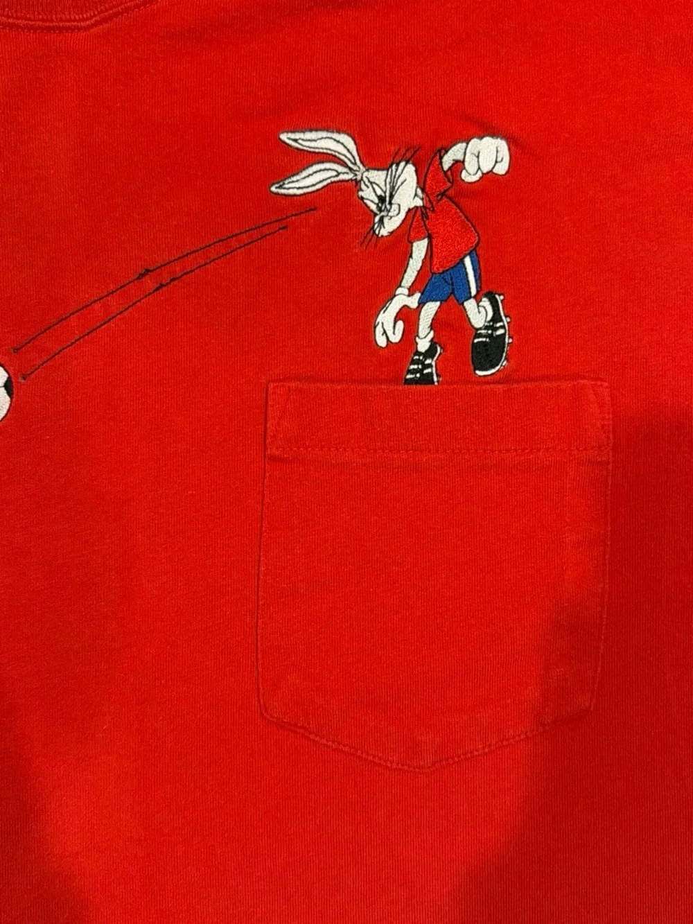 Warner Bros. Red Kids' Soccer Graphic Pocket Tee